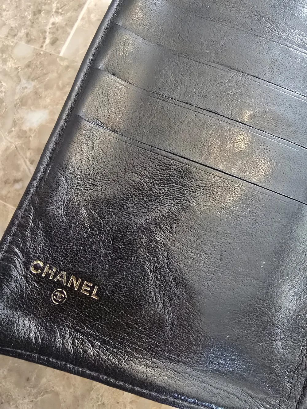Vintage Chanel Caviar Leather Wallet